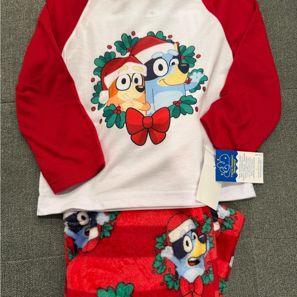 Festive Cartoon Print Kids Pajama Set